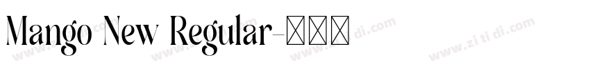 Mango New Regular字体转换